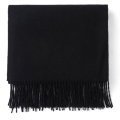 Adult New Arrival Long Plain Black Scarf Mens Custom Made Cashmere Scarf